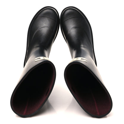 Chanel Caoutchouk CC High Boots 40 Black 2 of 9