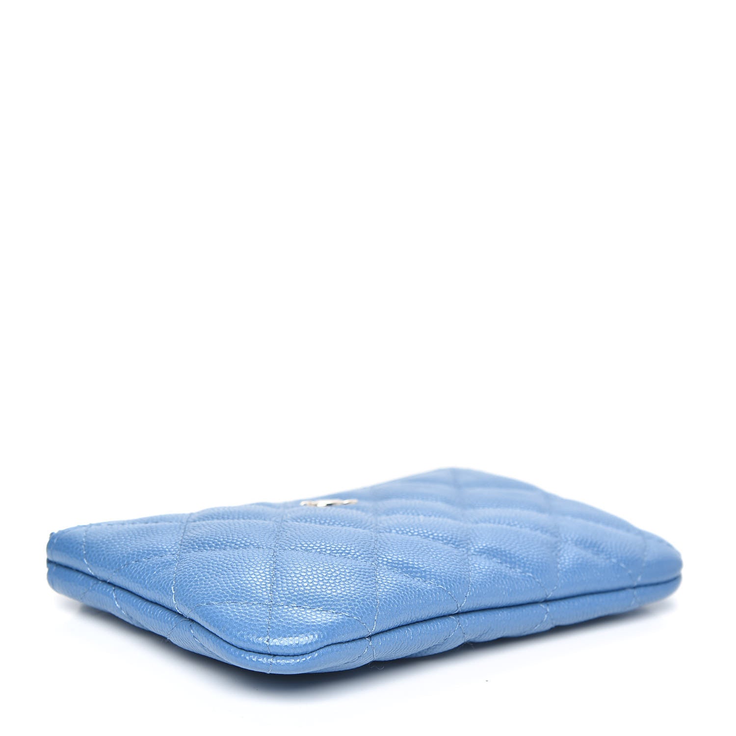 Chanel Caviar Quilted Small Cosmetic Case Blue 4 of 8