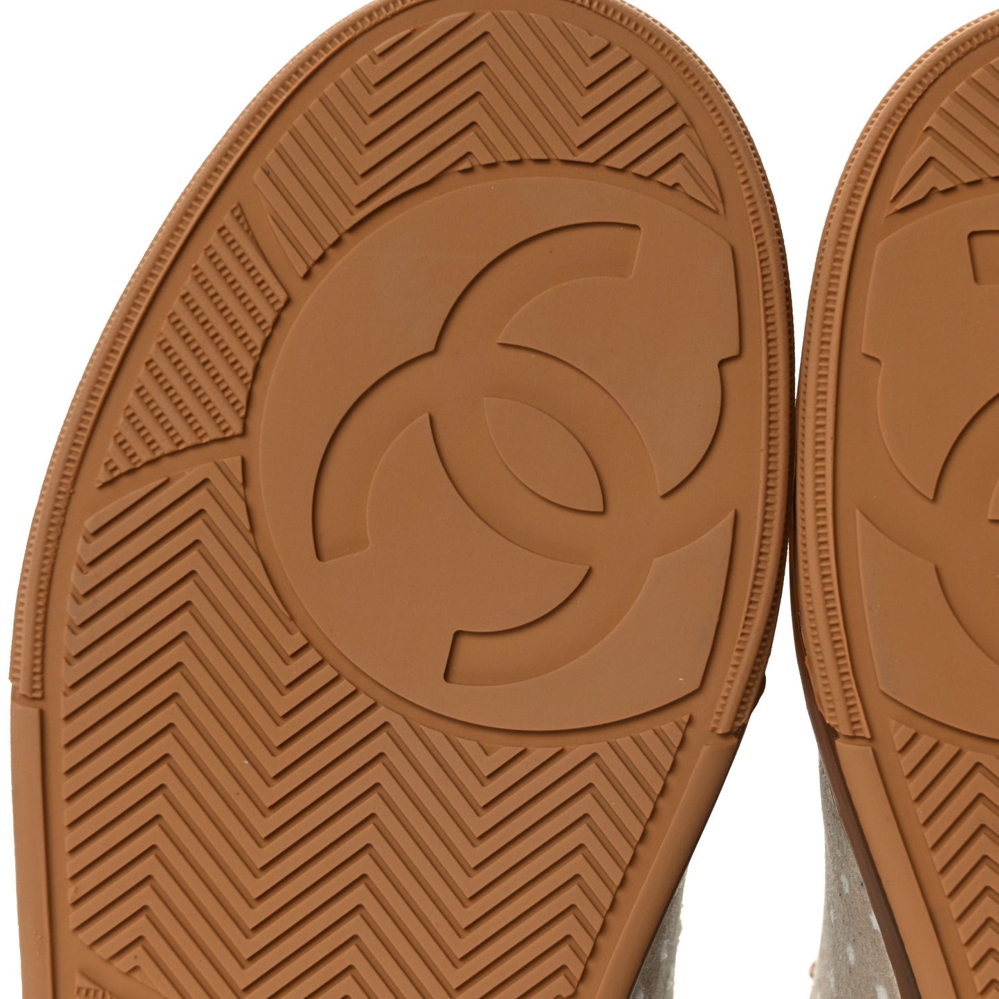 Fabric Suede Calfskin Logo Sneakers 36 Light Beige