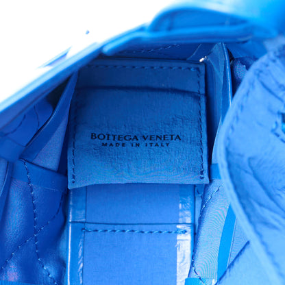Bottega Veneta Paper Calfskin Maxi Intreccio Cassette Crossbody Bag Cobalt 8 of 11