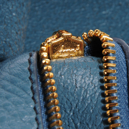 Miu Miu Vitello Daino Bi-Color Shopping Tote Blue 3 of 11