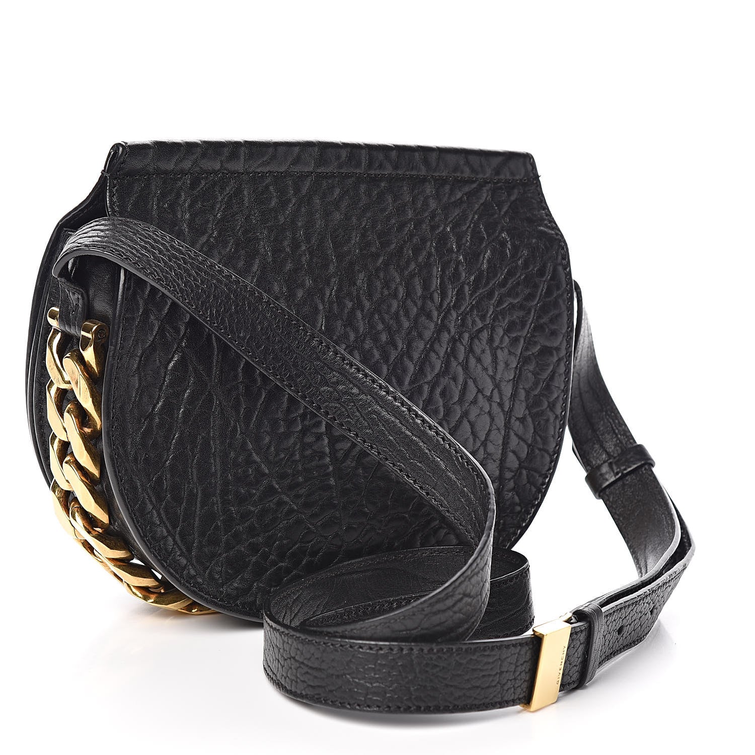 Givenchy Bullhide Mini Infinity Saddle Bag Black 3 of 9