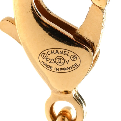 Chanel Crystal Chain Link CC Choker Necklace Gold 6 of 7