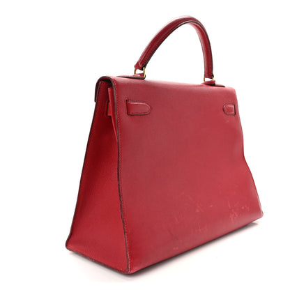Hermes Courchevel Kelly Sellier 32 Rouge Vif 3 of 14