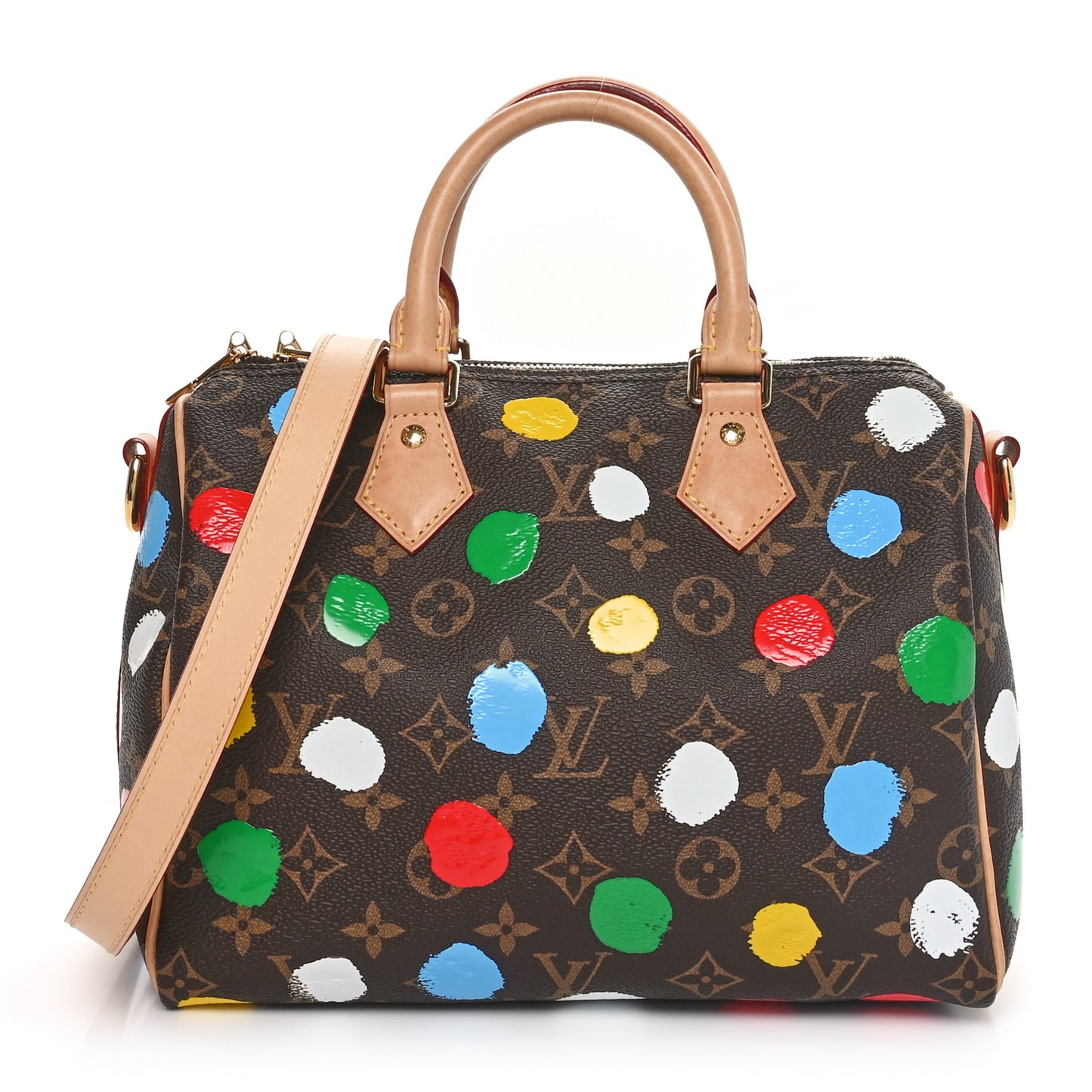 LV X YK Monogram Speedy Bandouliere 25 Multicolor