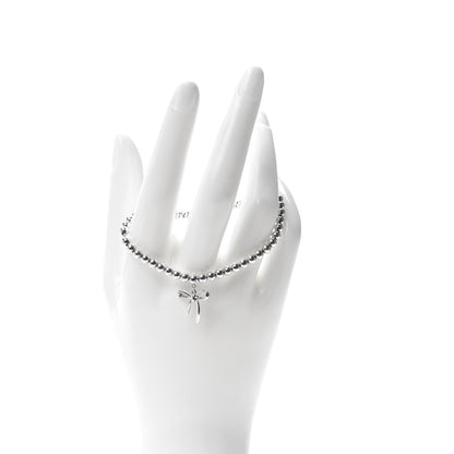Tiffany Sterling Silver 4mm Bow Bead Bracelet 2 of 7