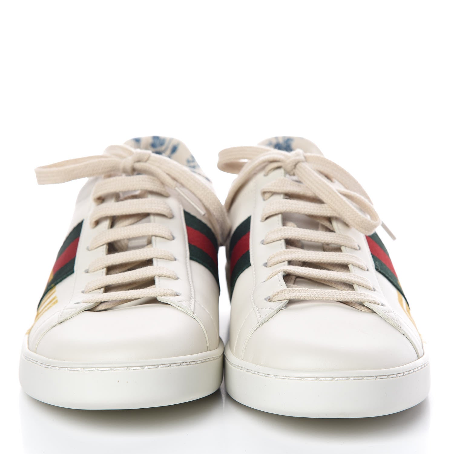 Gucci X SEGA Calfskin Ayers Web Guccy Womens Ace Sneakers 38.5 White 2 of 8