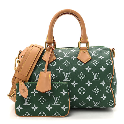 Louis Vuitton Calfskin Monogram Speedy P9 Bandouliere 25 Green 3 of 13