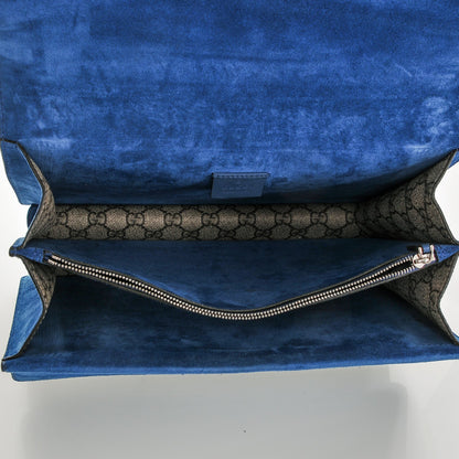 Gucci GG Supreme Monogram Medium Dionysus Shoulder Bag Blue 5 of 8
