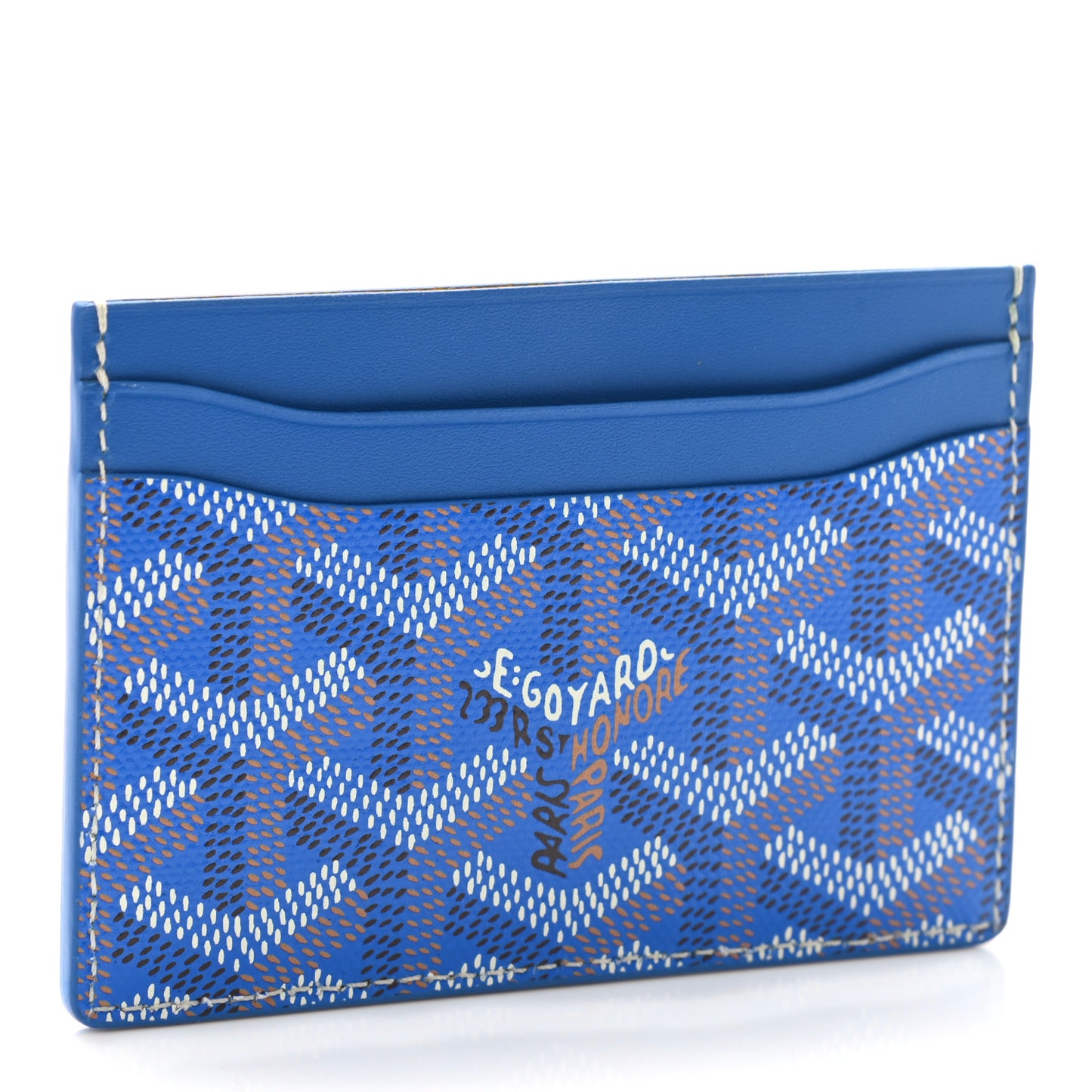 Goyardine Saint Sulpice Card Holder Sky Blue