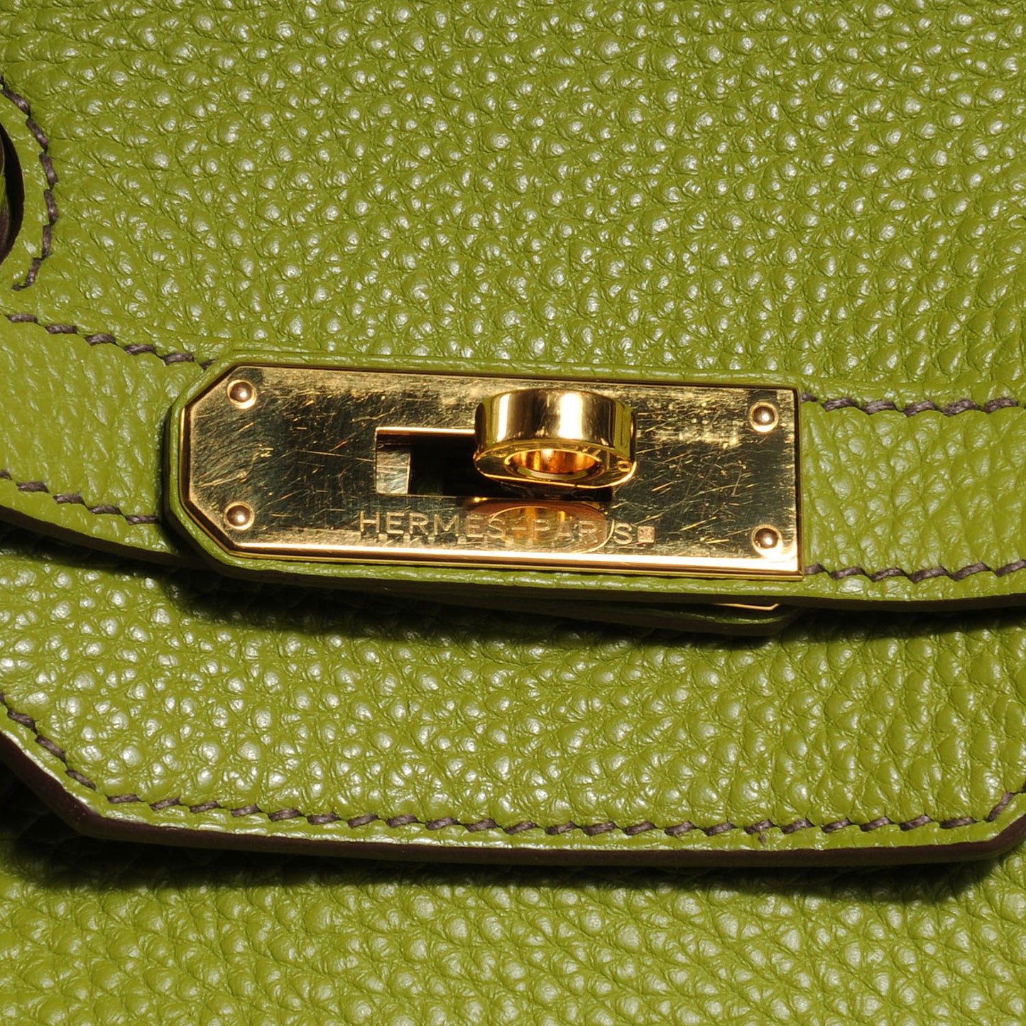 Togo Birkin 35 Vert Anis