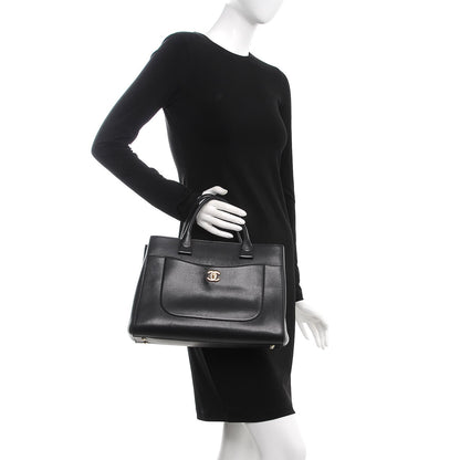 Chanel Grained Calfskin Medium Neo Executive Shopper Tote Black 3 of 8