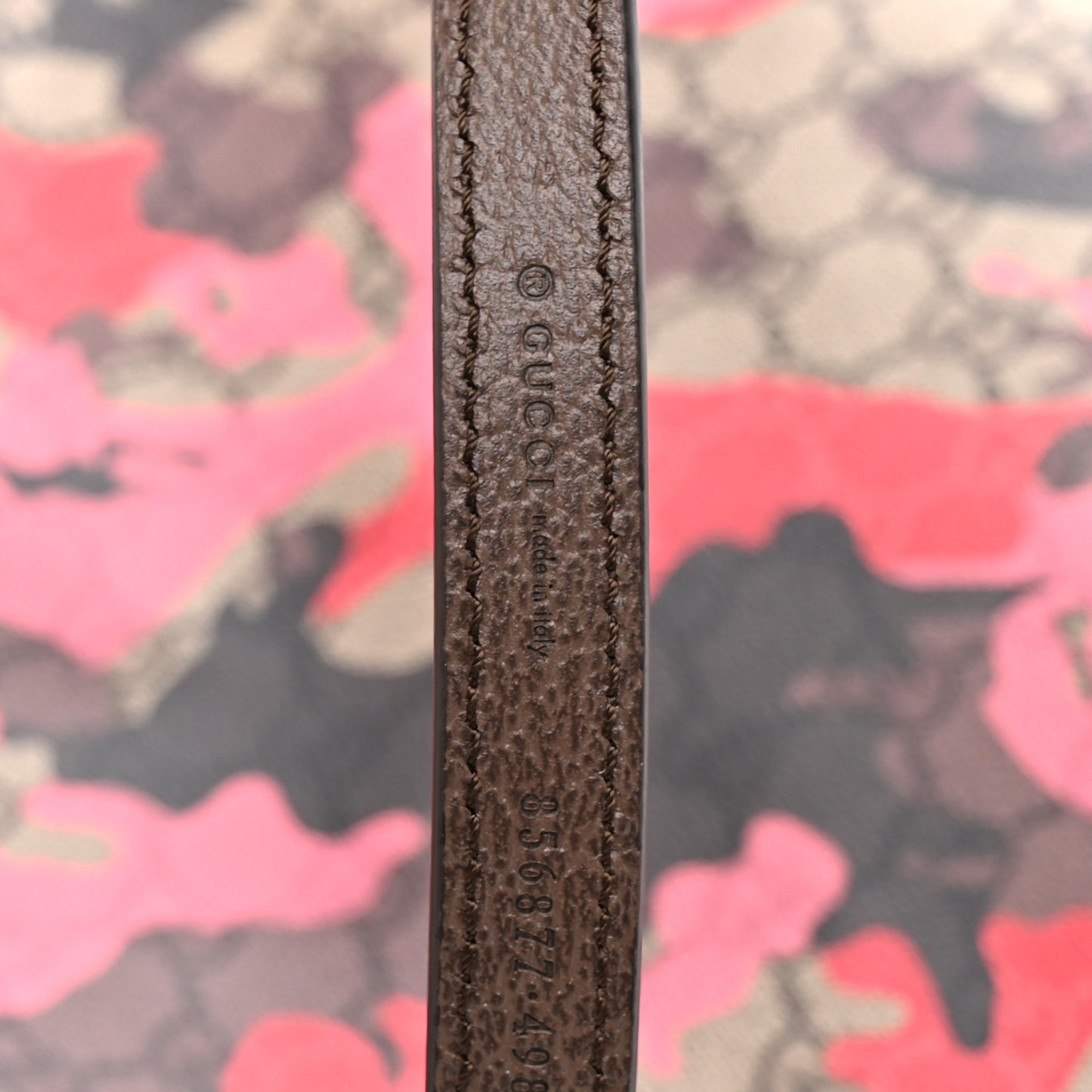 GG Supreme Monogram Camouflage Tote Pink Red