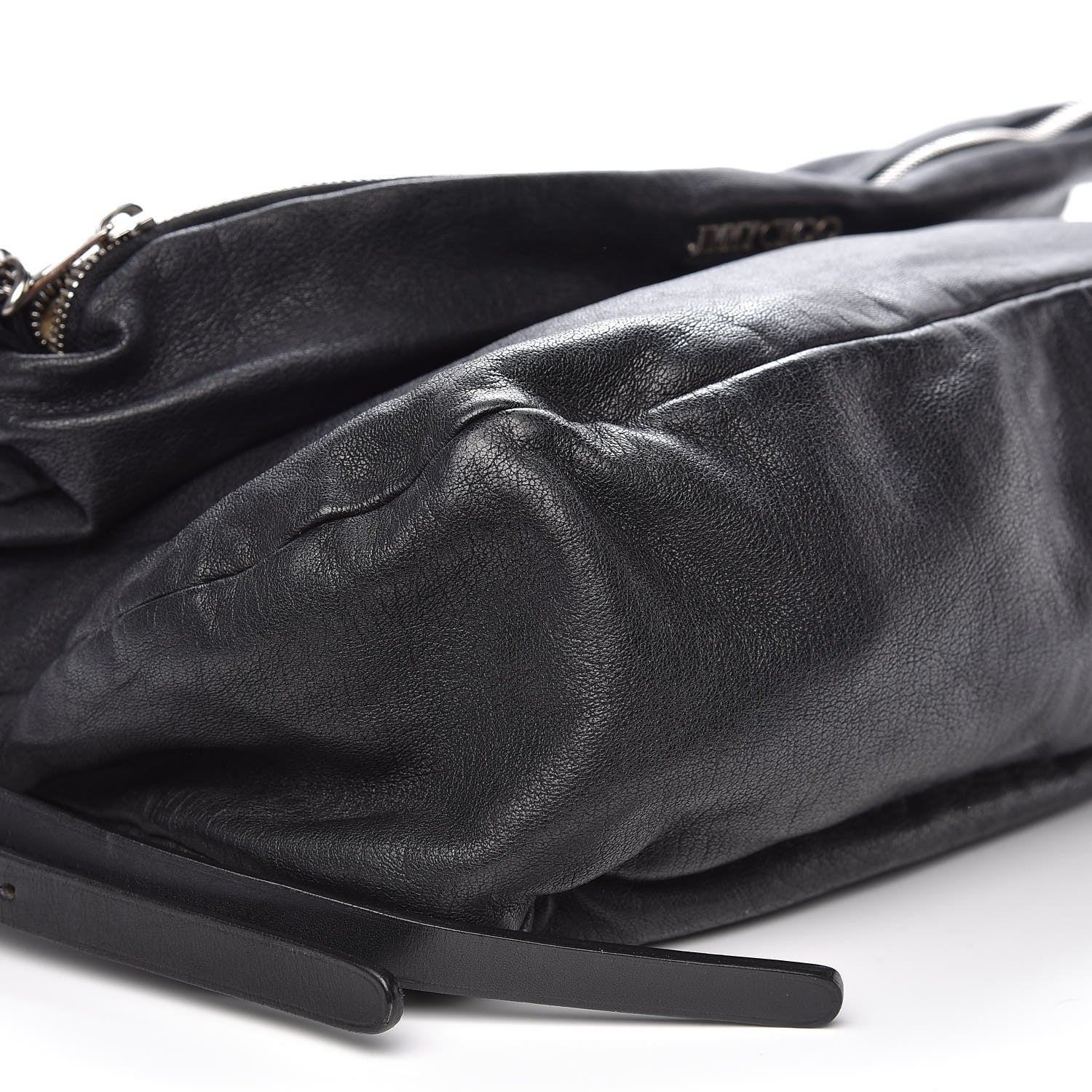 Jimmy Choo Lambskin Large Biker Hobo Black 8 of 12
