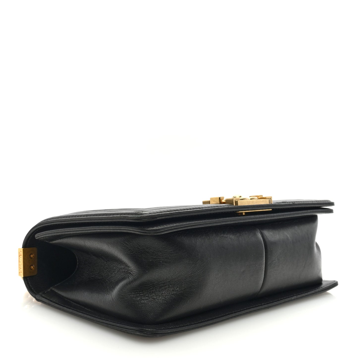 Lambskin Quilted Medium Boy Flap Black