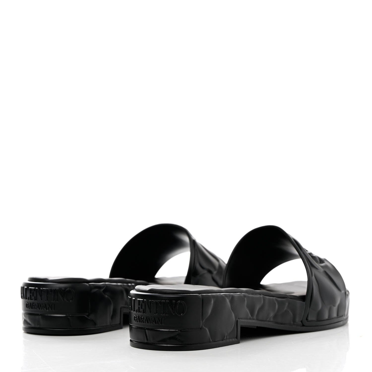 Valentino Garavani Rubber Atelier 03 Rose Edition 25/40mm Platform Slide Sandals 39 Black 4 of 8