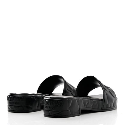 Valentino Garavani Rubber Atelier 03 Rose Edition 25/40mm Platform Slide Sandals 39 Black 4 of 8