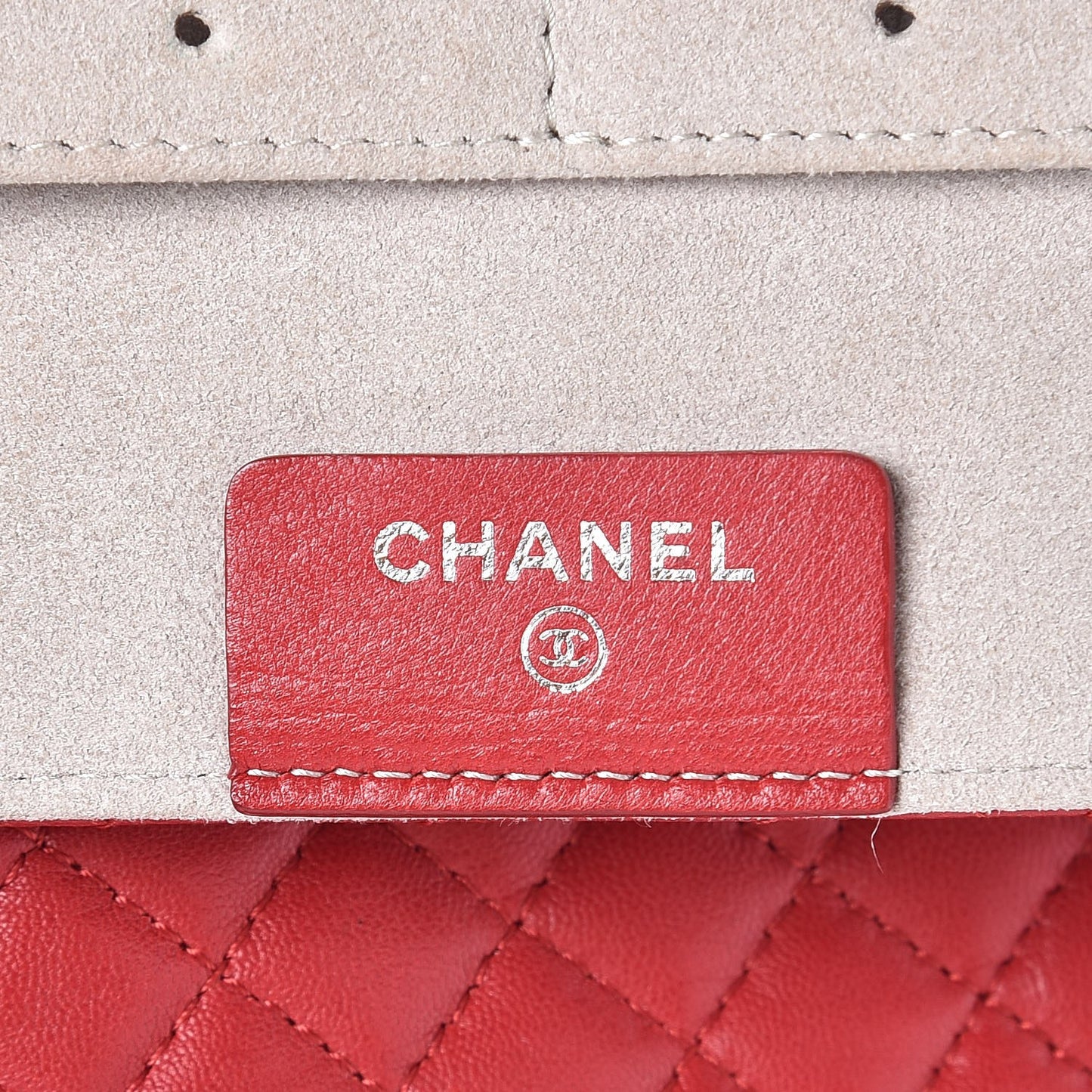 Lambskin Quilted Camellia Tri Fold Jewelry Case Red
