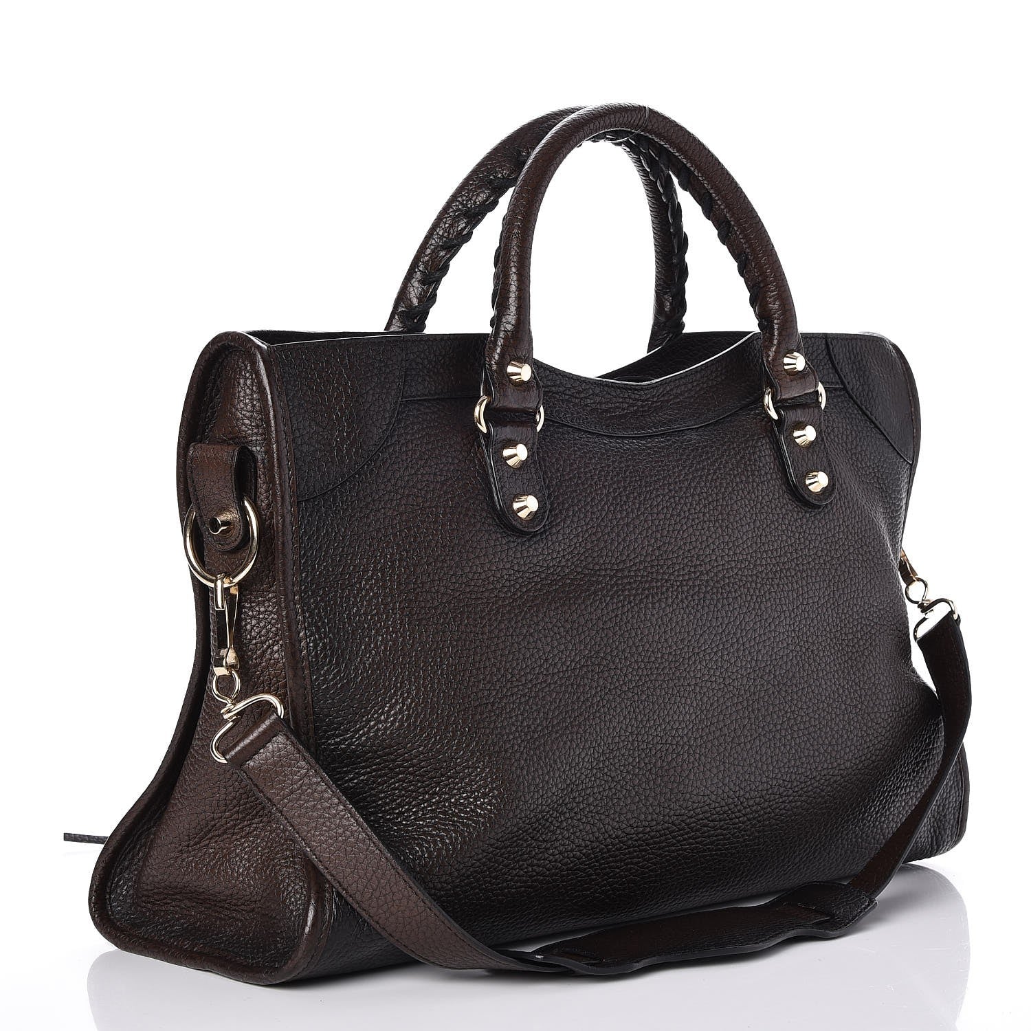 Balenciaga Vibrato Calfskin Classic Gold Hardware City Marron 3 of 8