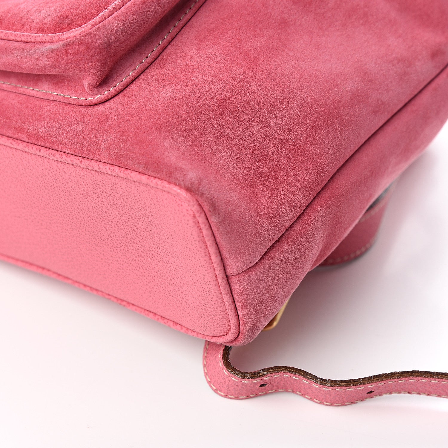Gucci Suede Bamboo Backpack Pink 8 of 9