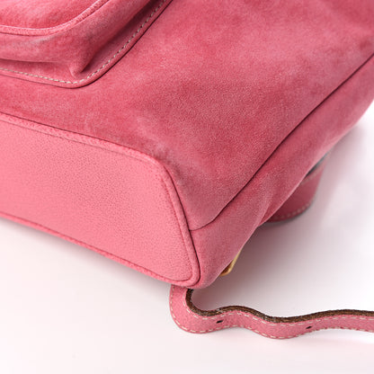 Gucci Suede Bamboo Backpack Pink 8 of 9