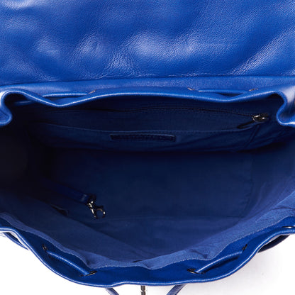 Chanel Lambskin Quilted Large Urban Spirit Backpack Blue 7 of 10