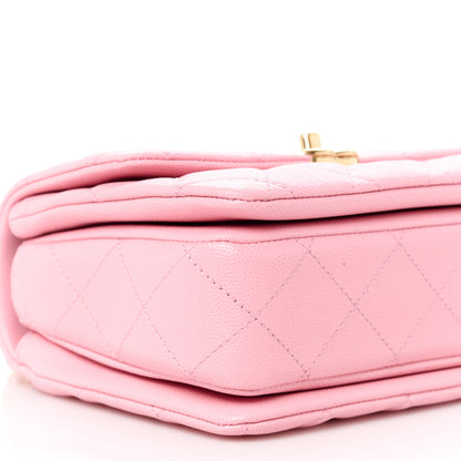 Chanel Caviar Quilted Mini Coco First Flap Pink 9 of 10