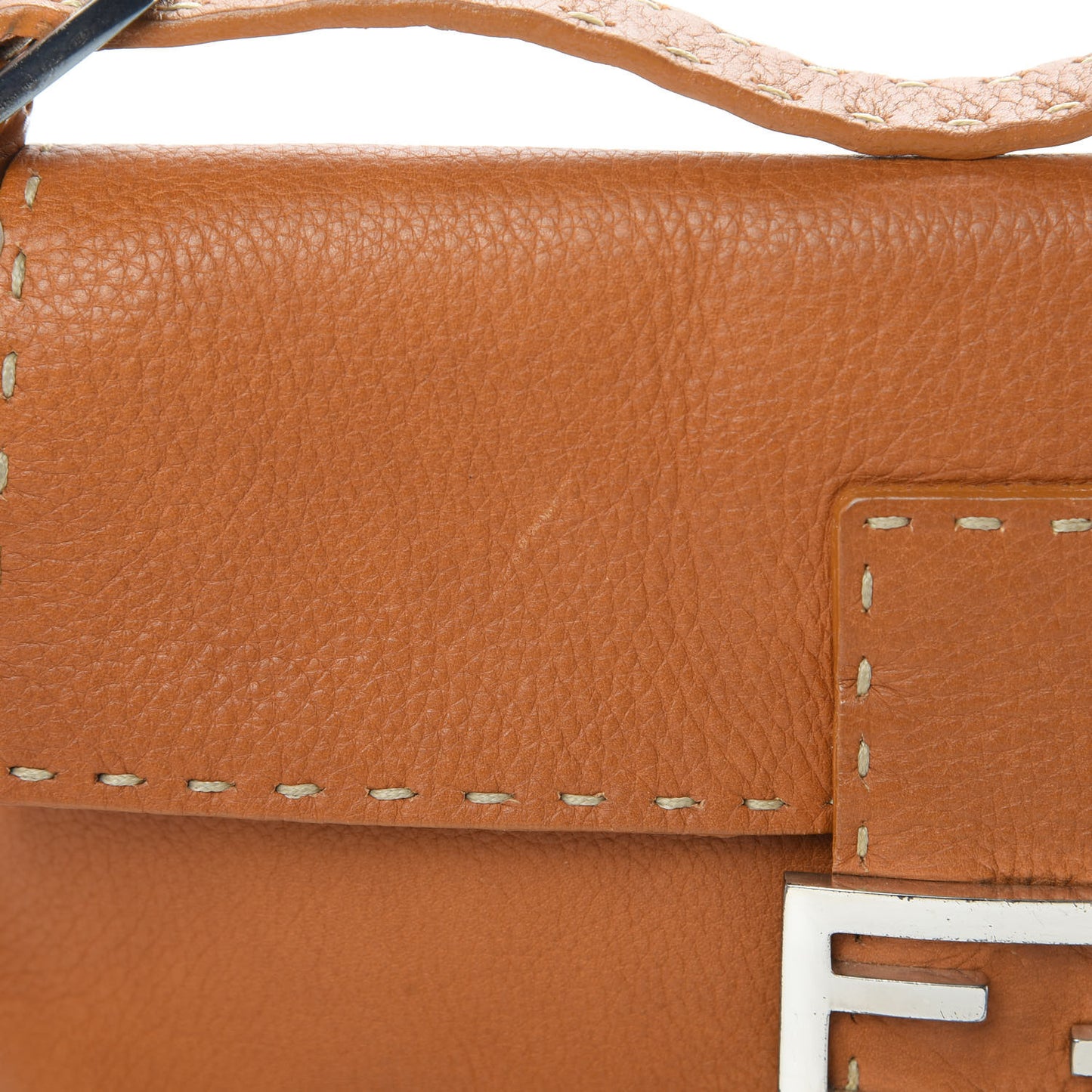 Calfskin Romano Selleria Baguette Brown