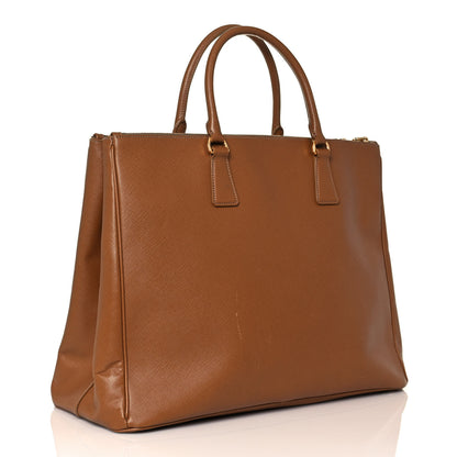 Prada Saffiano Lux Extra Large Galleria Double Zip Tote Caramel 3 of 16
