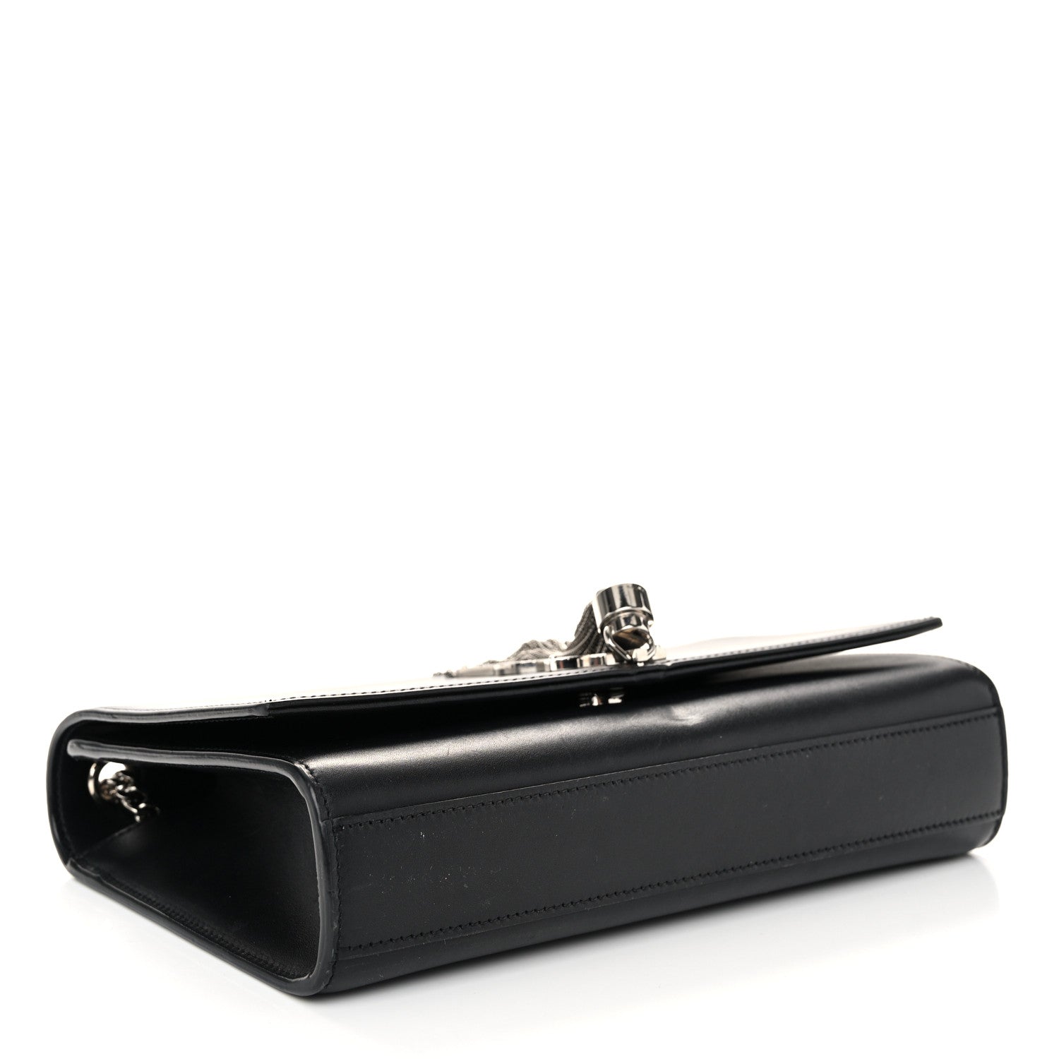 Saint Laurent Smooth Calfskin Medium Classic Monogram Kate Tassel Satchel Black 4 of 11