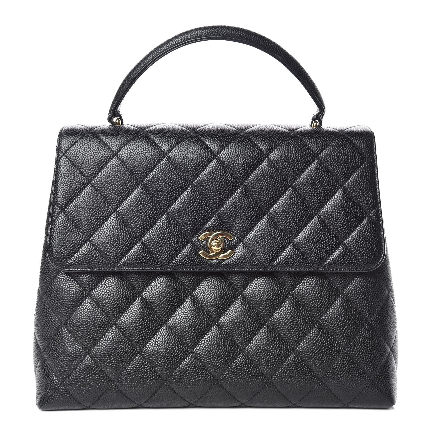 Chanel Caviar Quilted Jumbo Kelly Flap Black 1 of 11
