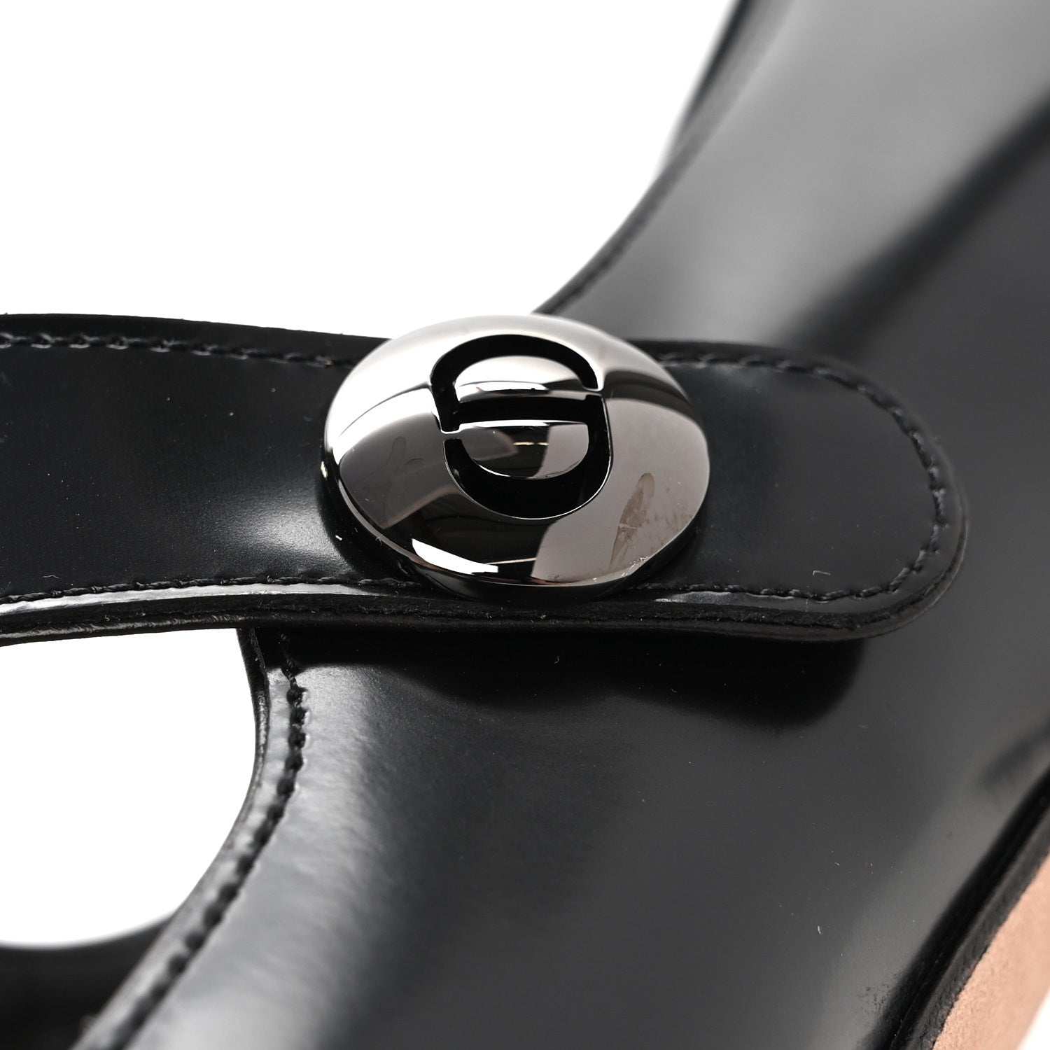 Christian Dior Brushed Calfskin Uniform 30mm Pumps 37 Black 10 of 10