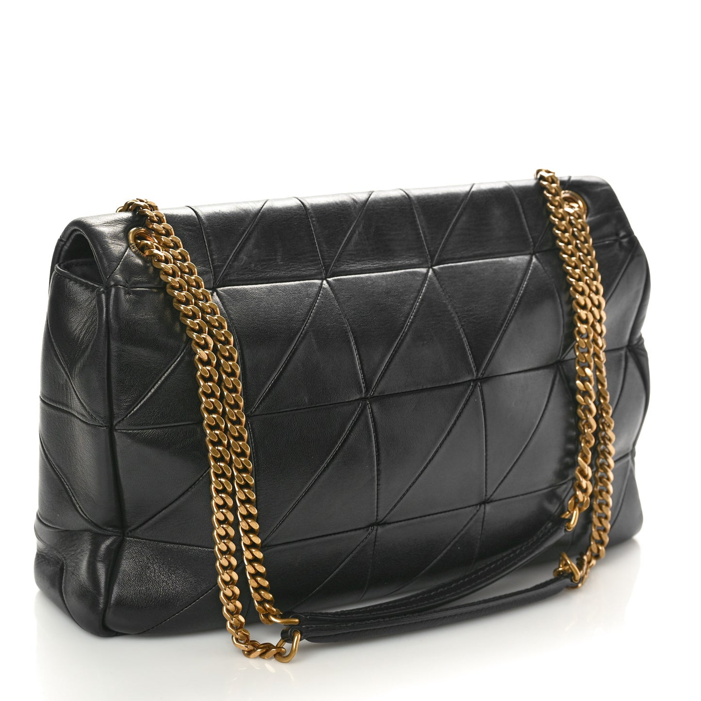 Lambskin Patchwork Monogram Large Jamie Black