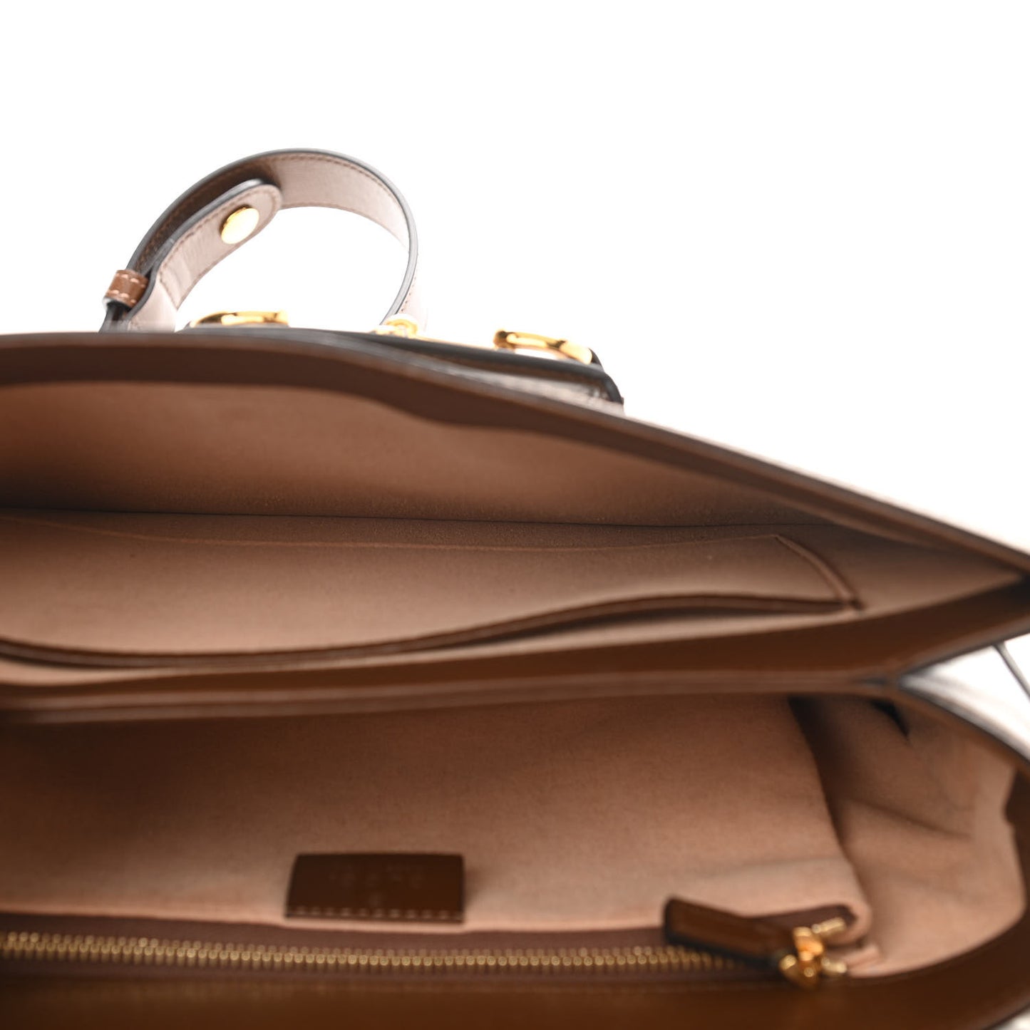 GG Supreme Monogram Horsebit 1955 Shoulder Bag Beige Brown Sugar