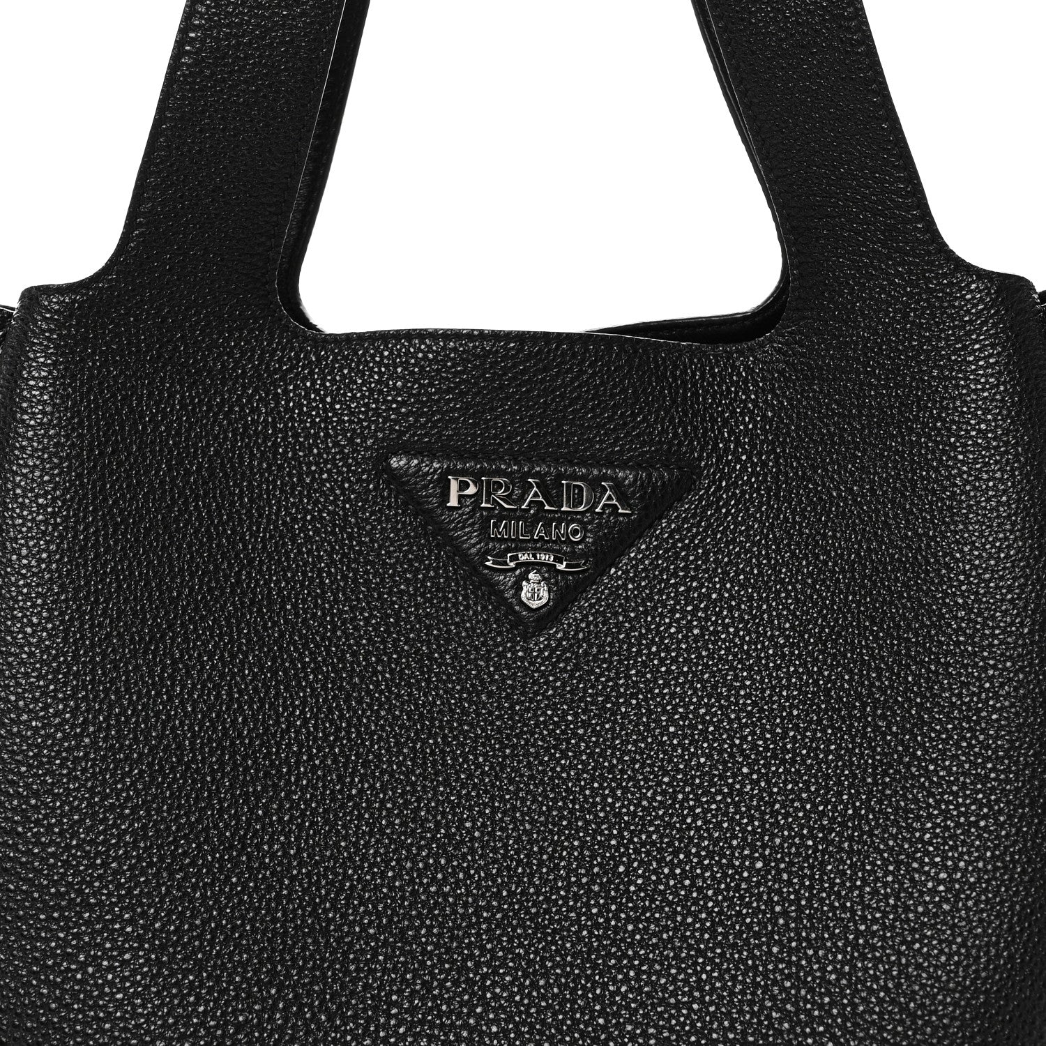 Prada Vitello Daino Soft Large Dynamique Tote Black 6 of 8