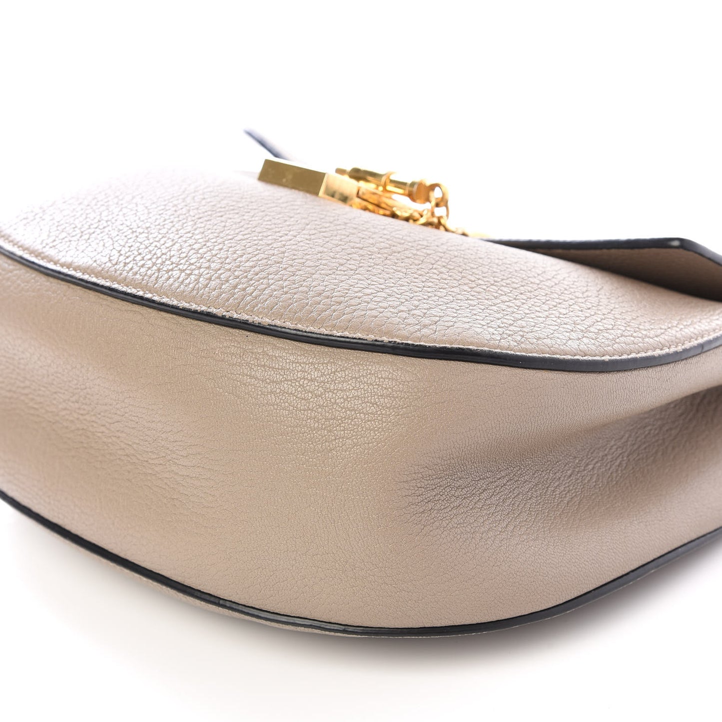 Grained Lambskin Drew Shoulder Bag Motty Grey