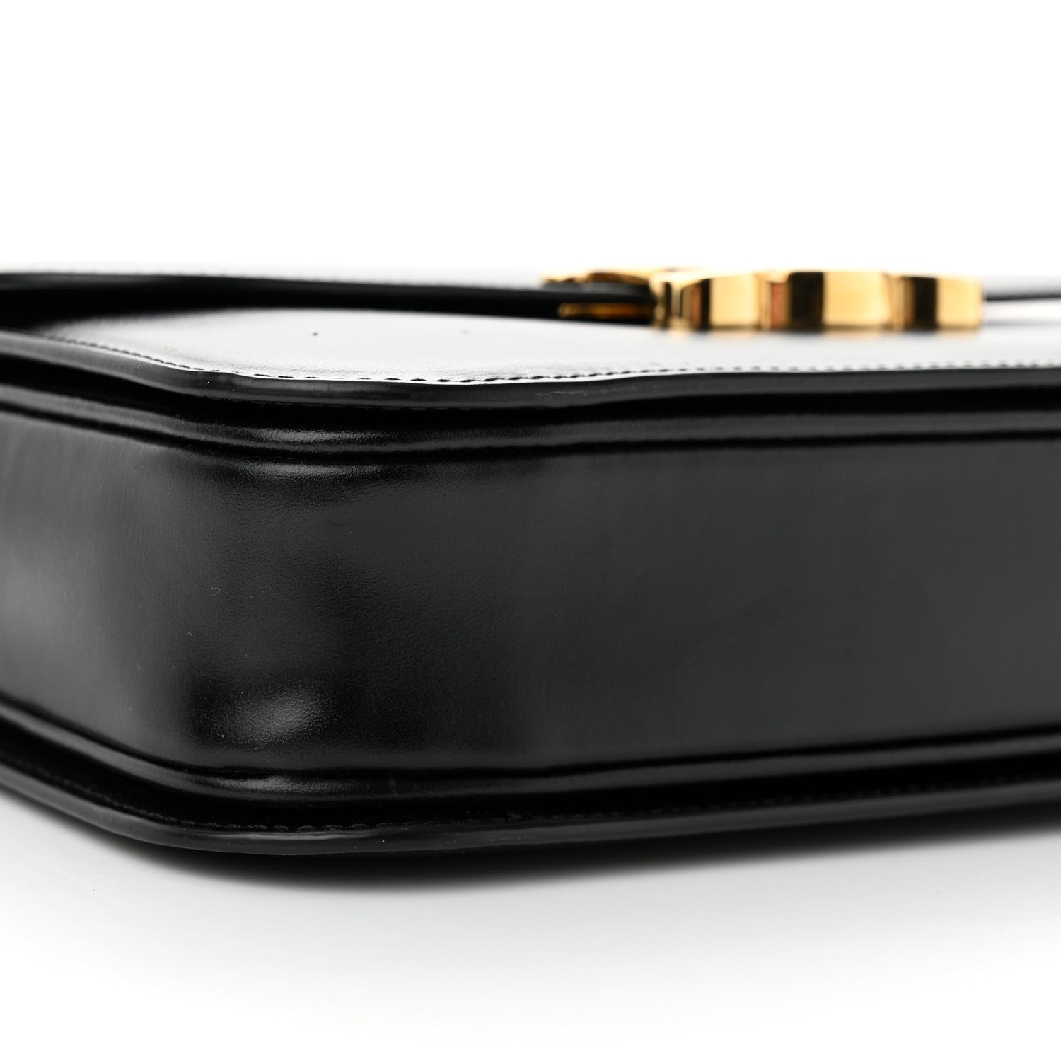 Celine Shiny Calfskin Medium Triomphe Black 9 of 12
