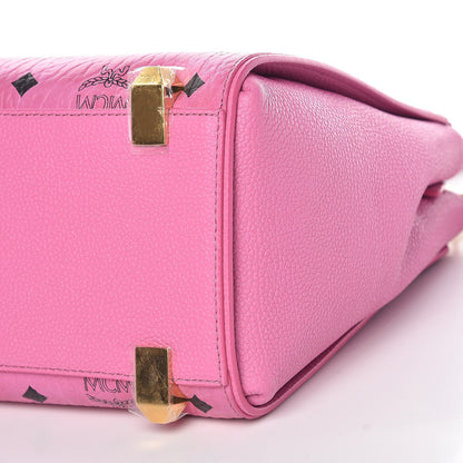MCM Visetos Small Corina Shoulder Bag Pink 6 of 10