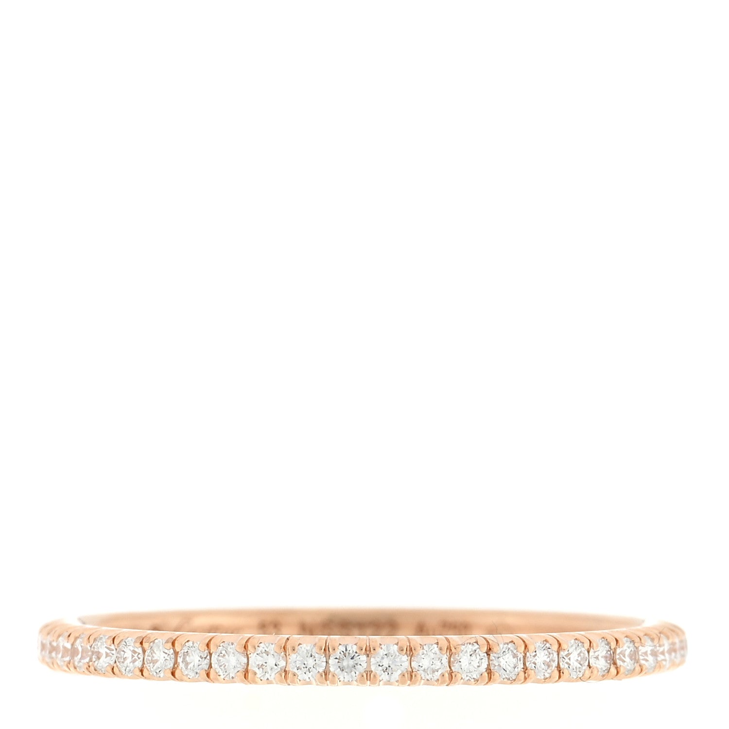 Cartier 18K Pink Gold Diamond 1.5mm Etincelle de Cartier Wedding Band Ring 53 6.5 1 of 4