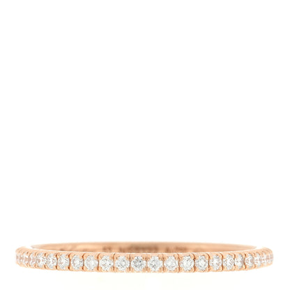 Cartier 18K Pink Gold Diamond 1.5mm Etincelle de Cartier Wedding Band Ring 53 6.5 1 of 4