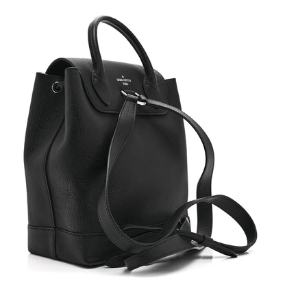 Louis Vuitton Calfskin Lockme Backpack Black 3 of 10