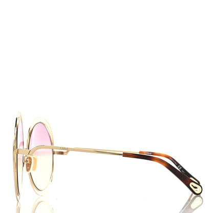 Chloe Oversize Round Carlina Oversized Round Sunglasses CE114S Silver 3 of 7