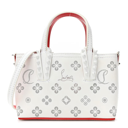 Christian Louboutin Calfskin Loubinthesky Nano Cabata Tote White 1 of 14