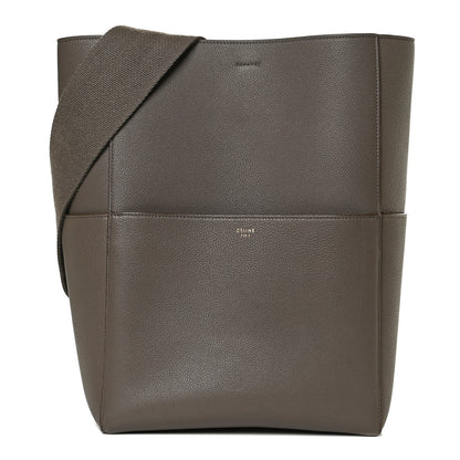 Celine Soft Grained Calfskin Sangle Bucket Bag Taupe 1 of 11