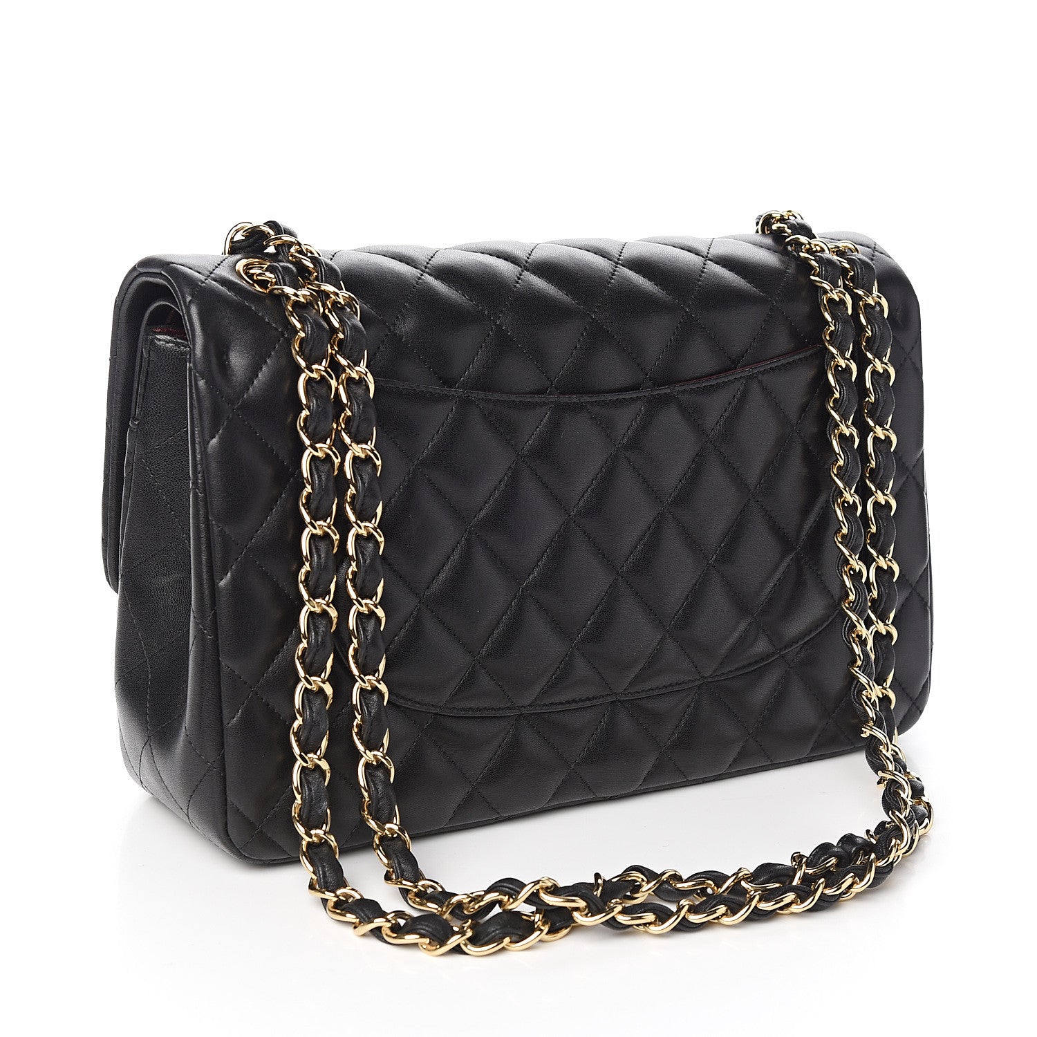 Chanel Lambskin Quilted Jumbo Double Flap Black 2 of 10