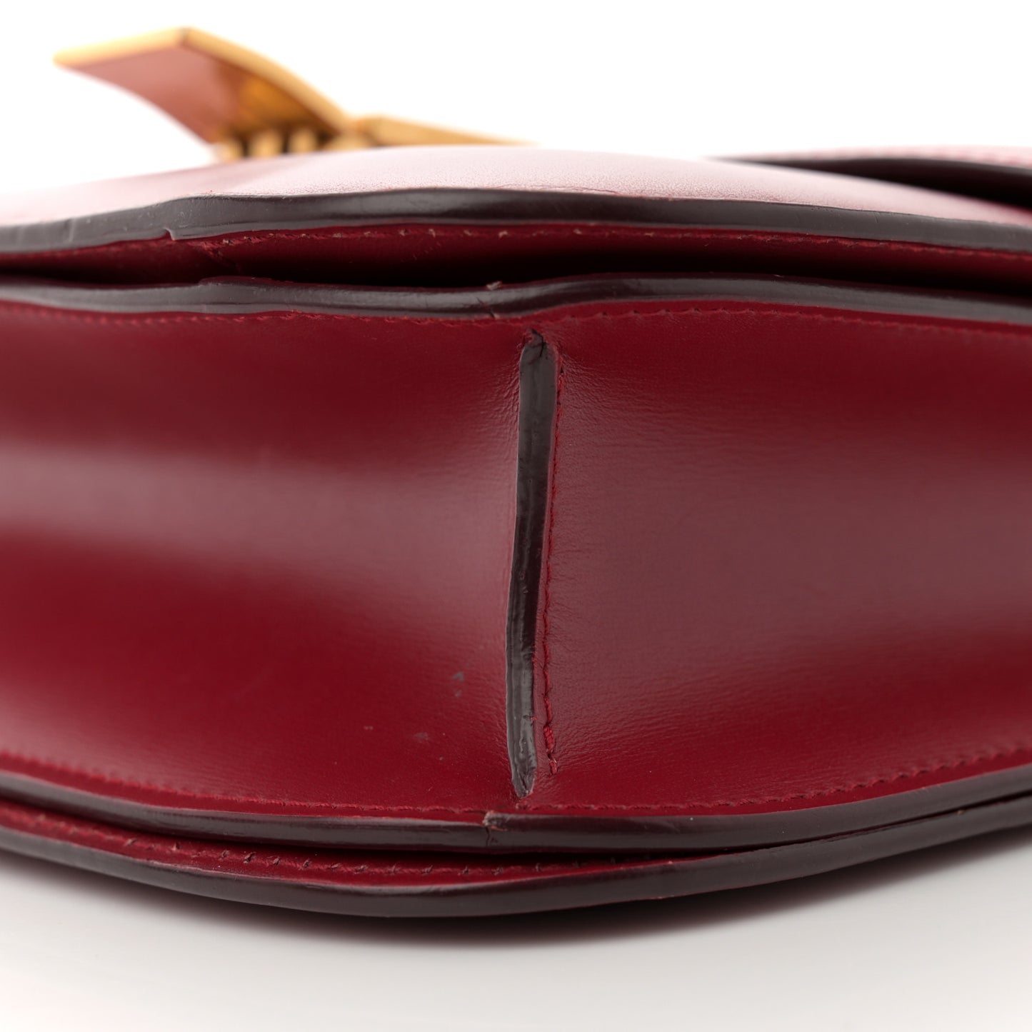 Box Calfskin Medium Classic Box Flap Bag Burgundy