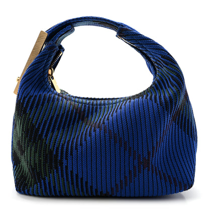 Burberry Canvas Knitted Check Mini Peg Duffle Bag Knight 1 of 9
