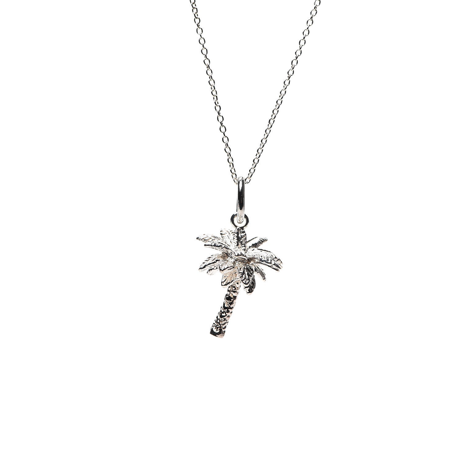 Tiffany Sterling Silver Palm Tree Pendant Necklace 3 of 5