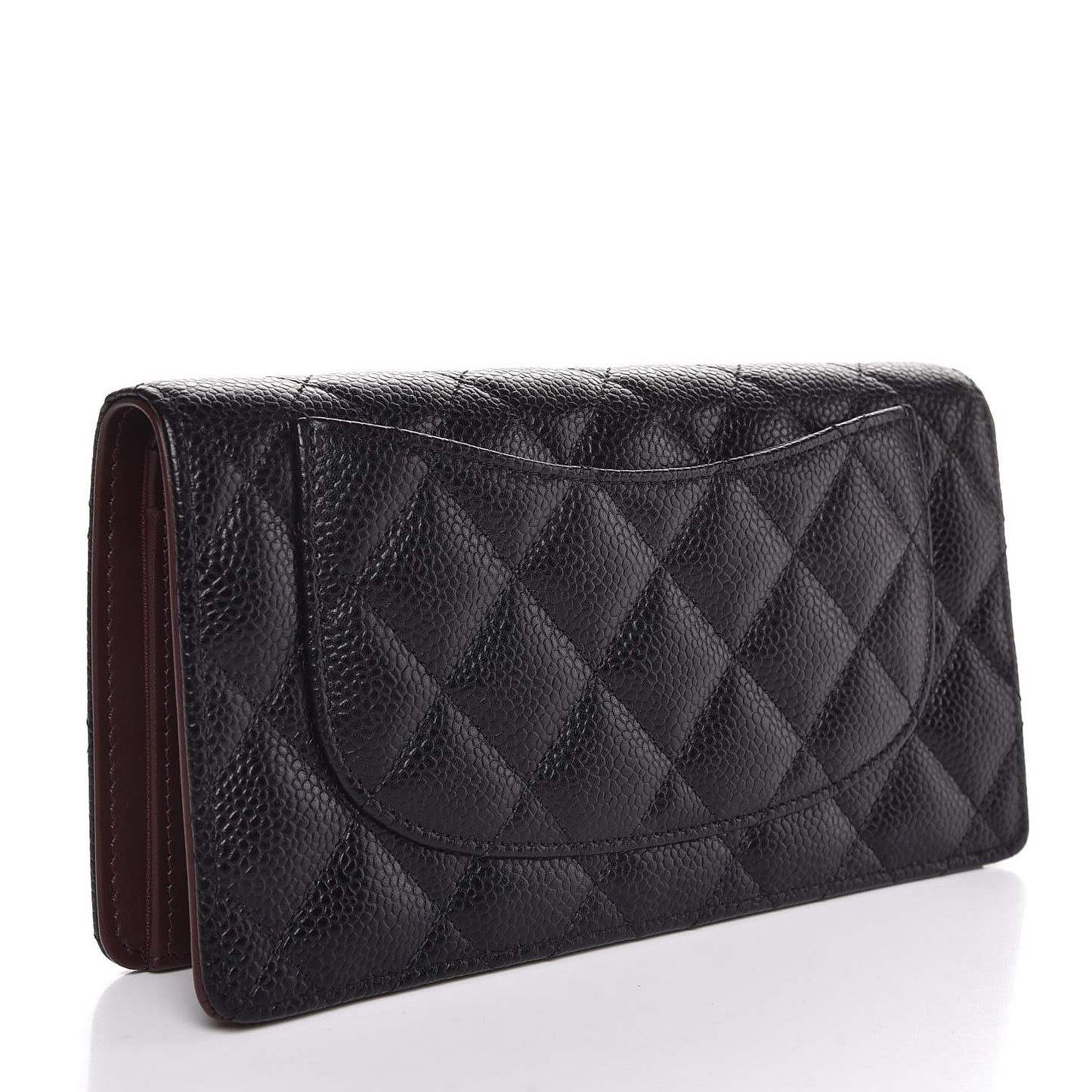 Caviar Quilted Yen Wallet Black