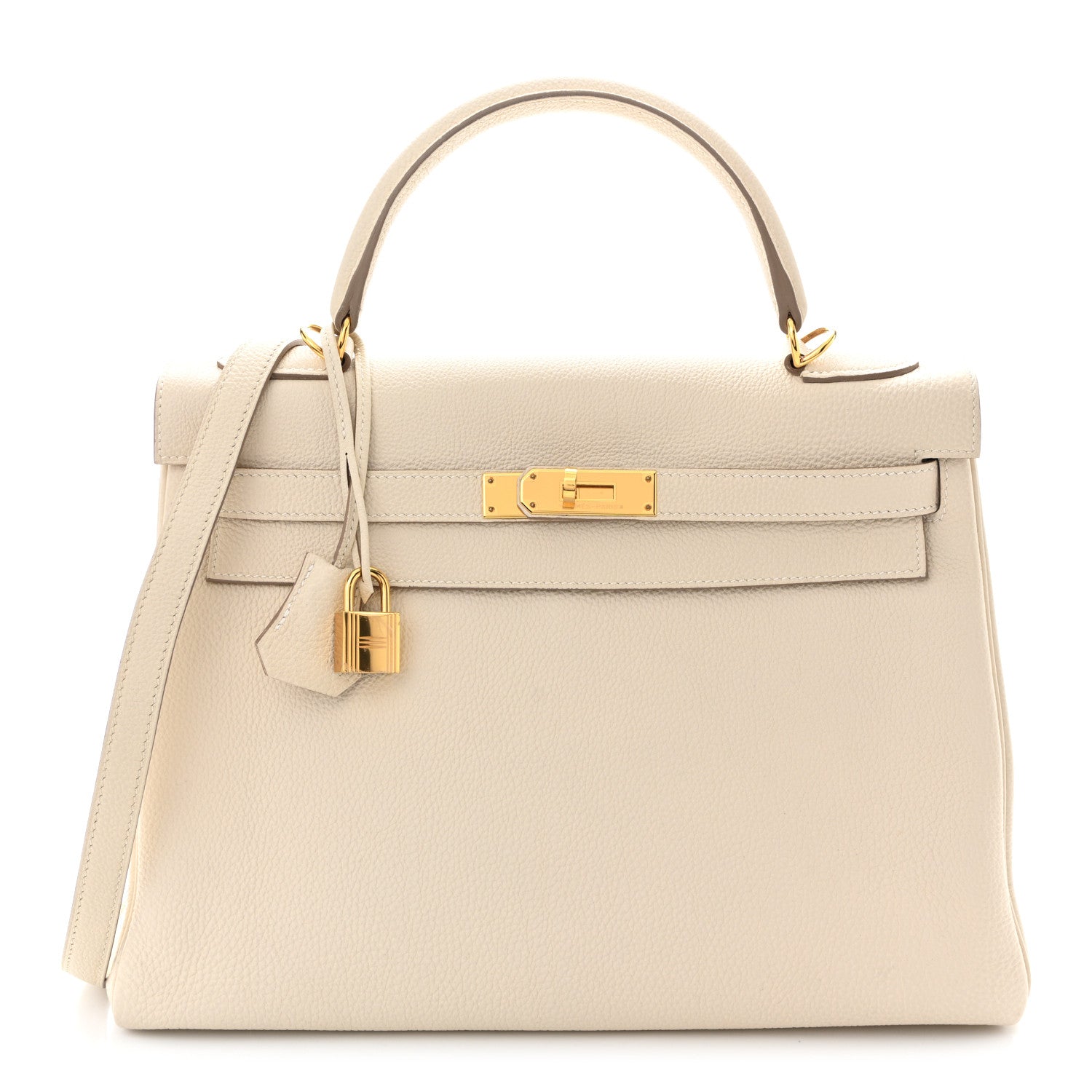Hermes Togo Kelly Retourne 32 Craie 1 of 10